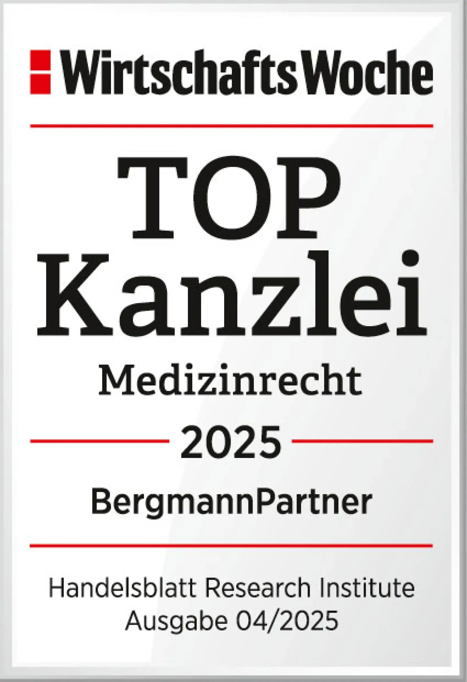 BergmannPartner Auszeichnung von Wirtschaftswoche
